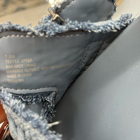 🆕 GIANNI BINI 🧿 NWOB Cecil Two Braided Denim Double Banded Slide Sandals Sz7.5 - Picture 11 of 13